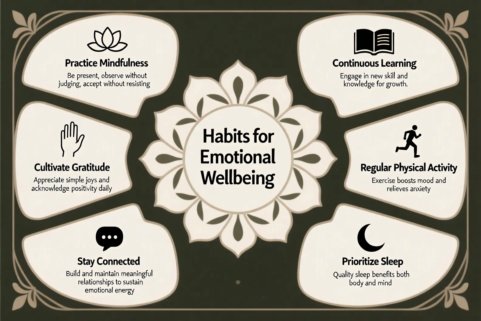 Complex infographic with multiple text sections